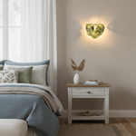 Lunaria Disc Glass Wall Sconce – Handcrafted Murano Glass, Nickel Finish
