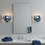 Lunaria Disc Glass Wall Sconce – Handcrafted Murano Glass, Nickel Finish