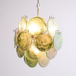 Lunaria Disc Glass Chandelier – Handcrafted Murano Glass Pendant Light