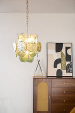 Lunaria Disc Glass Chandelier – Handcrafted Murano Glass Pendant Light