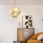 Lunaria Disc Glass Chandelier – Handcrafted Murano Glass Pendant Light