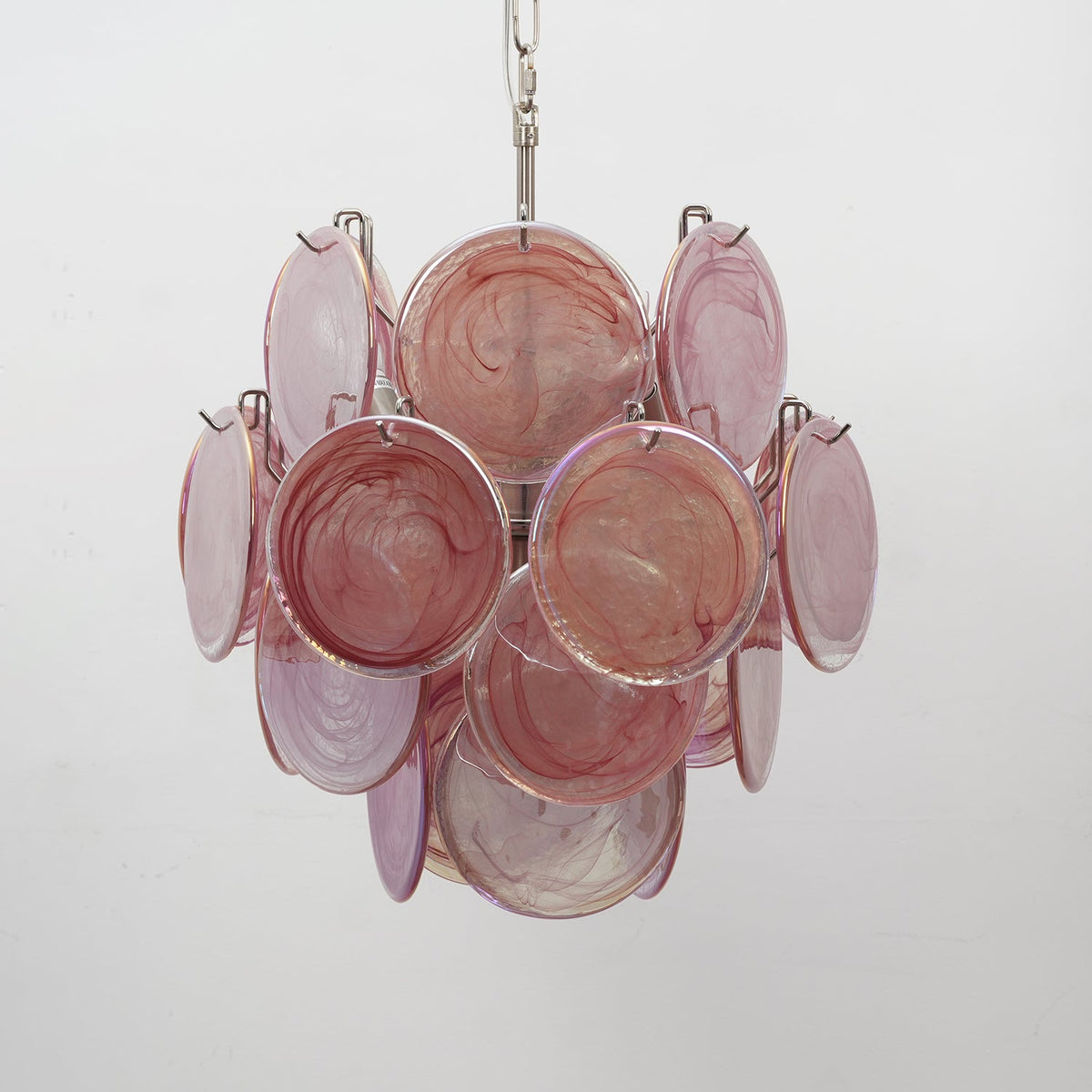 Lunaria Disc Glass Chandelier – Handcrafted Murano Glass Pendant Light