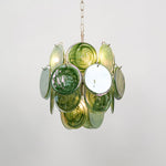 Lunaria Disc Glass Chandelier – Handcrafted Murano Glass Pendant Light