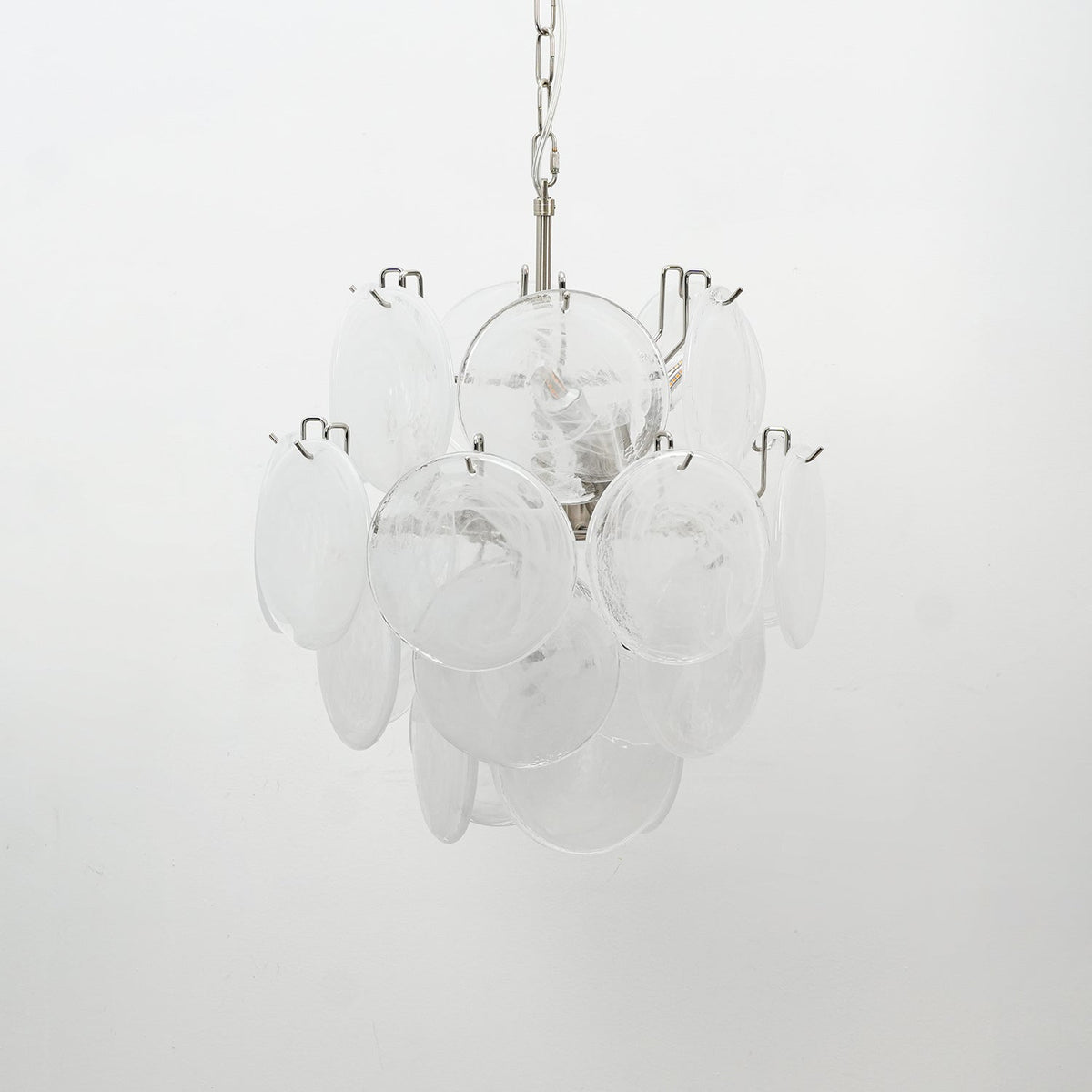Lunaria Disc Glass Chandelier – Handcrafted Murano Glass Pendant Light