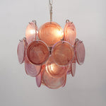 Lunaria Disc Glass Chandelier – Handcrafted Murano Glass Pendant Light