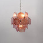 Lunaria Disc Glass Chandelier – Handcrafted Murano Glass Pendant Light