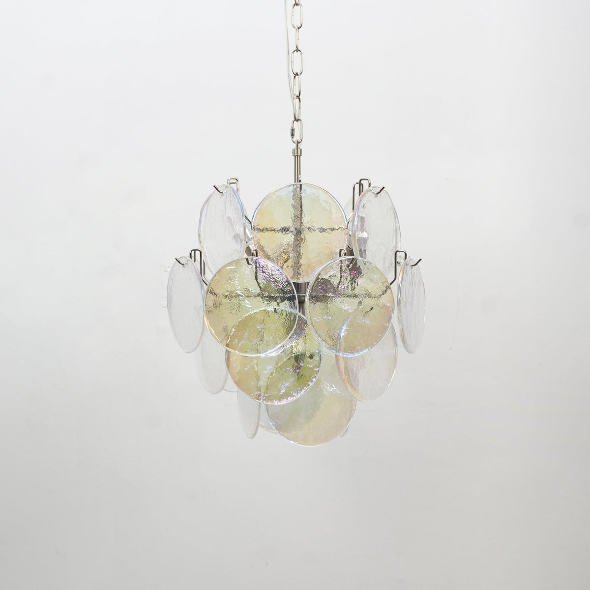 Lunaria Disc Glass Chandelier – Handcrafted Murano Glass Pendant Light