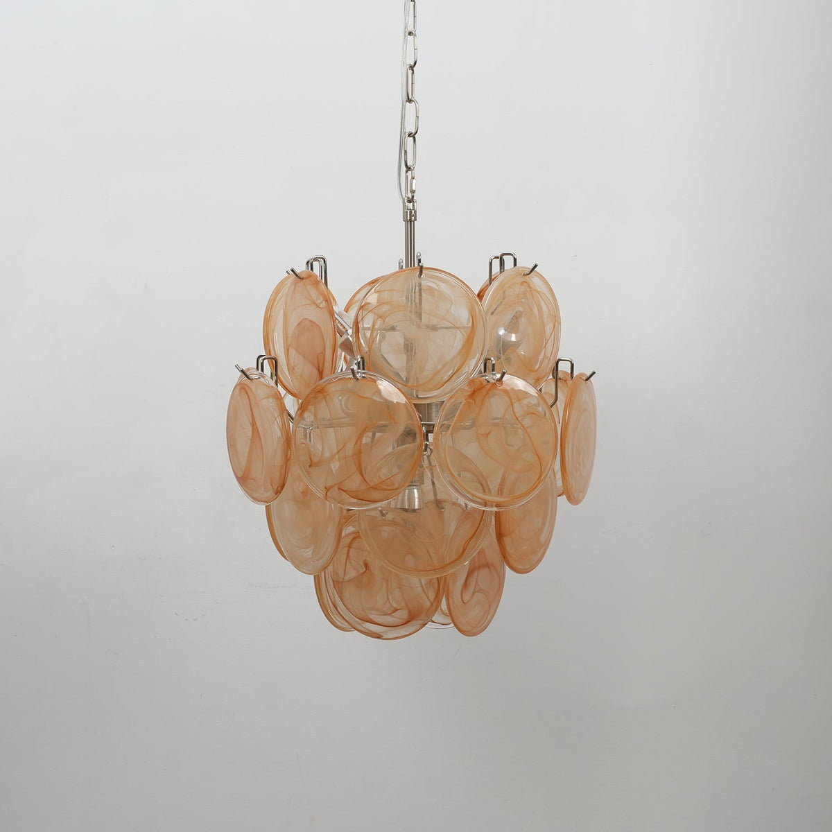 Lunaria Disc Glass Chandelier – Handcrafted Murano Glass Pendant Light