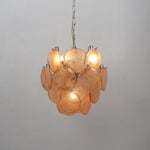 Lunaria Disc Glass Chandelier – Handcrafted Murano Glass Pendant Light