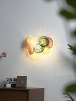 Lunaria Disc Glass Wall Sconce – Handcrafted Murano Glass, Nickel Finish
