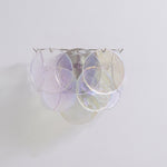 Lunaria Disc Glass Wall Sconce – Handcrafted Murano Glass, Nickel Finish