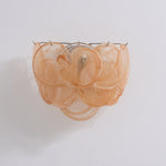 Lunaria Disc Glass Wall Sconce – Handcrafted Murano Glass, Nickel Finish