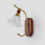 Lunaria Wall Sconce — Gold & Frosted Glass Floral Wall Light