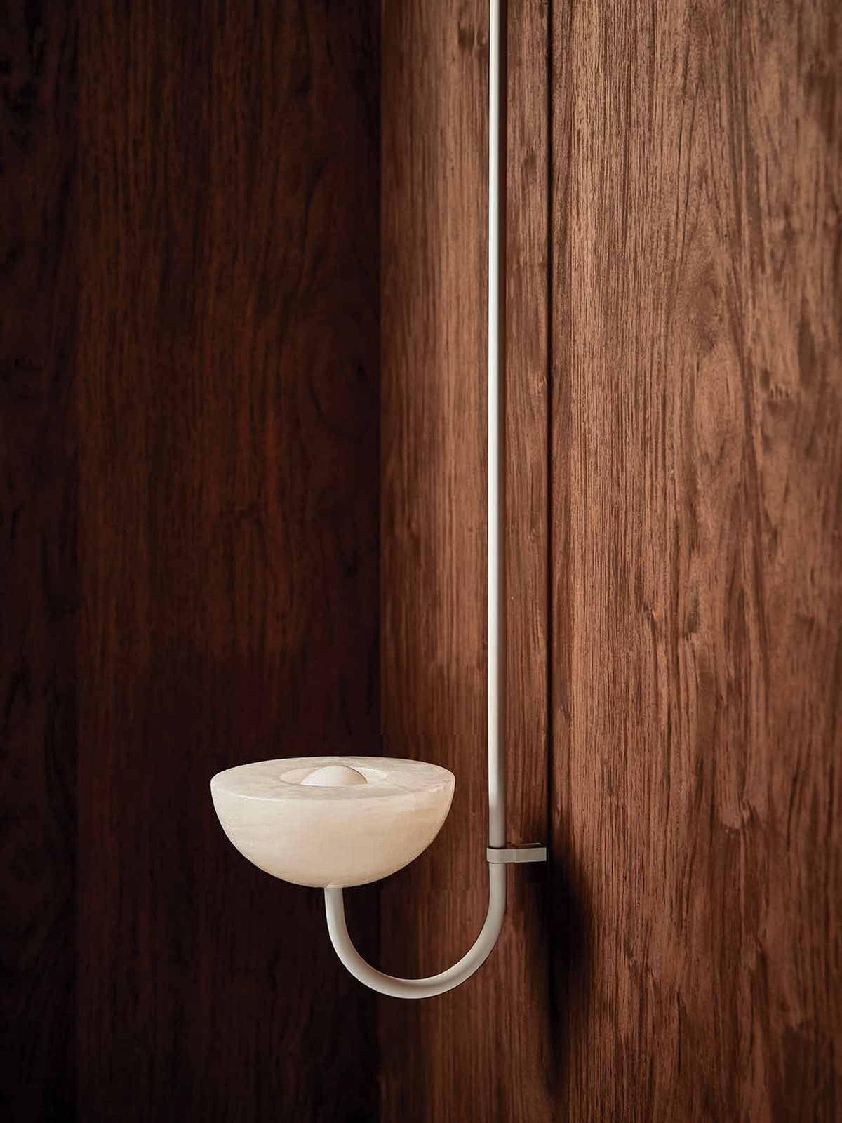 Lunaris Duo Alabaster Pendant Light – Modern Minimalist LED Chandelier