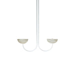 Lunaris Duo Alabaster Pendant Light – Modern Minimalist LED Chandelier