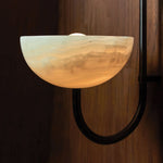 Lunaris Duo Alabaster Pendant Light – Modern Minimalist LED Chandelier
