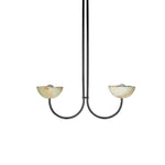 Lunaris Duo Alabaster Pendant Light – Modern Minimalist LED Chandelier