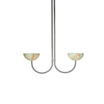 Lunaris Duo Alabaster Pendant Light – Modern Minimalist LED Chandelier
