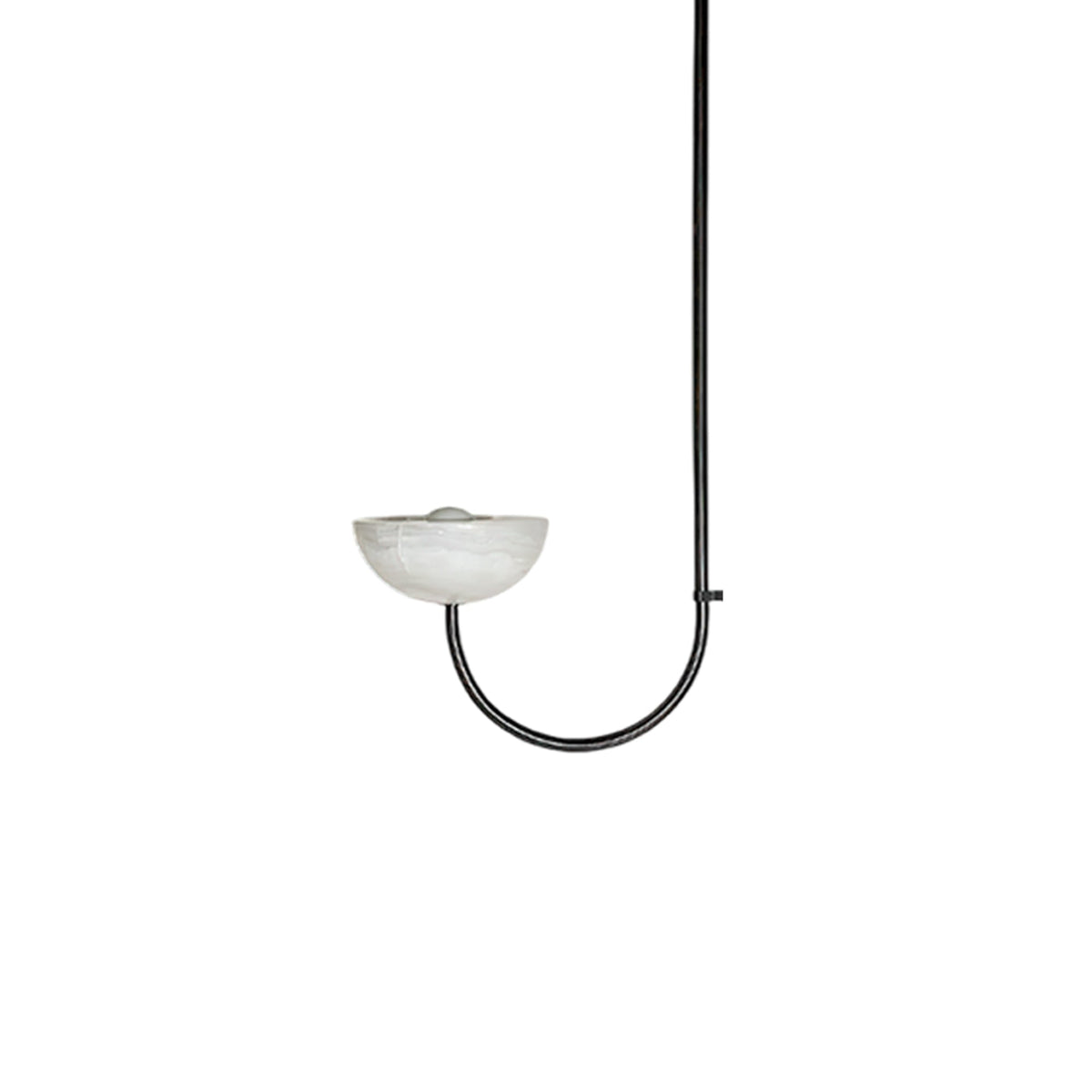 Lunaris Duo Alabaster Pendant Light – Modern Minimalist LED Chandelier