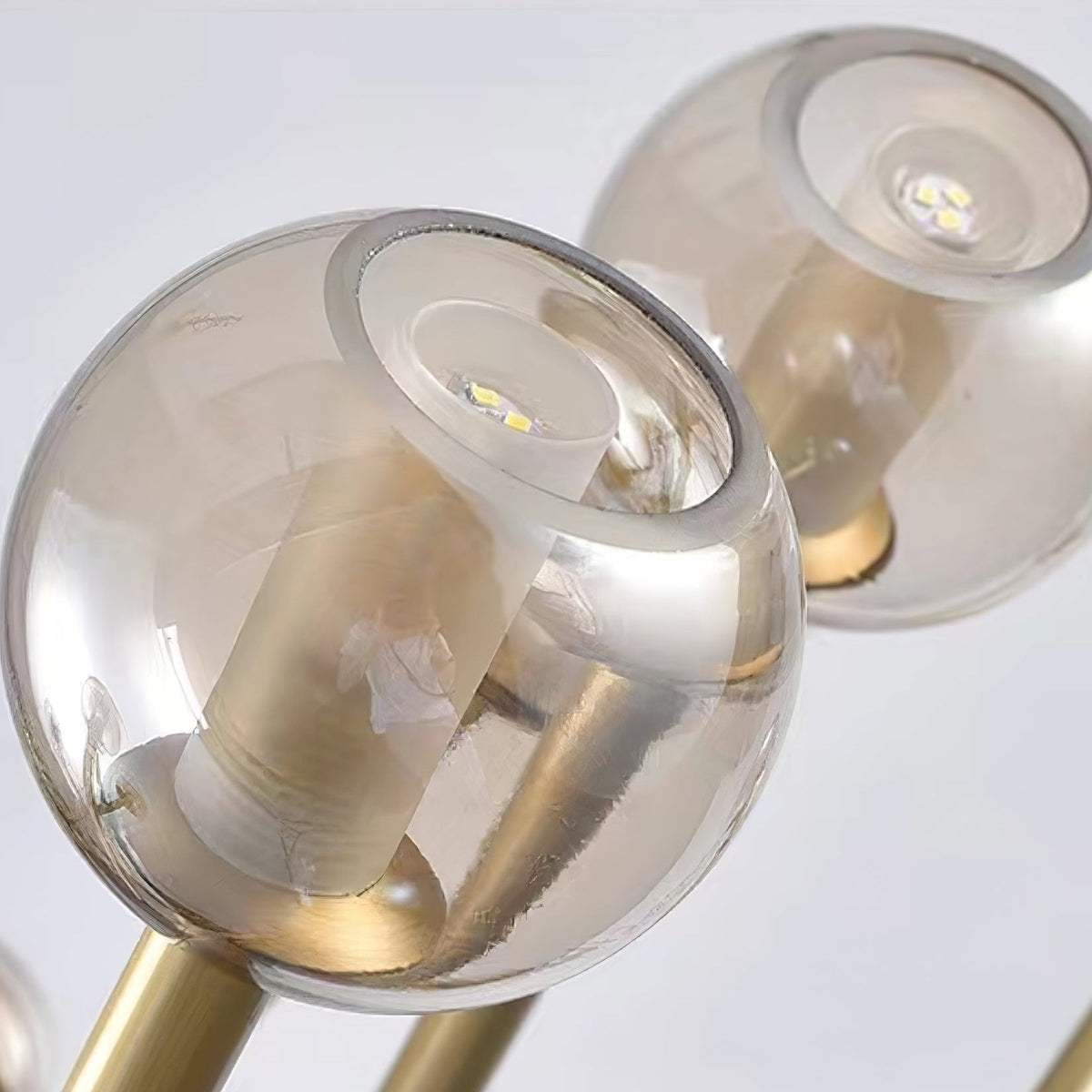 Lunaris Branch Chandelier — Sculptural Brass & Glass Pendant Light