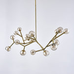 Lunaris Branch Chandelier — Sculptural Brass & Glass Pendant Light