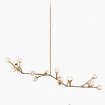 Lunaris Branch Chandelier — Sculptural Brass & Glass Pendant Light