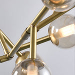 Lunaris Branch Chandelier — Sculptural Brass & Glass Pendant Light