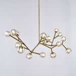 Lunaris Branch Chandelier — Sculptural Brass & Glass Pendant Light