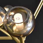 Lunaris Branch Chandelier — Sculptural Brass & Glass Pendant Light
