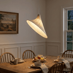 Lunaris Drift Silk Pendant Light – Handcrafted Mulberry Silk Shade