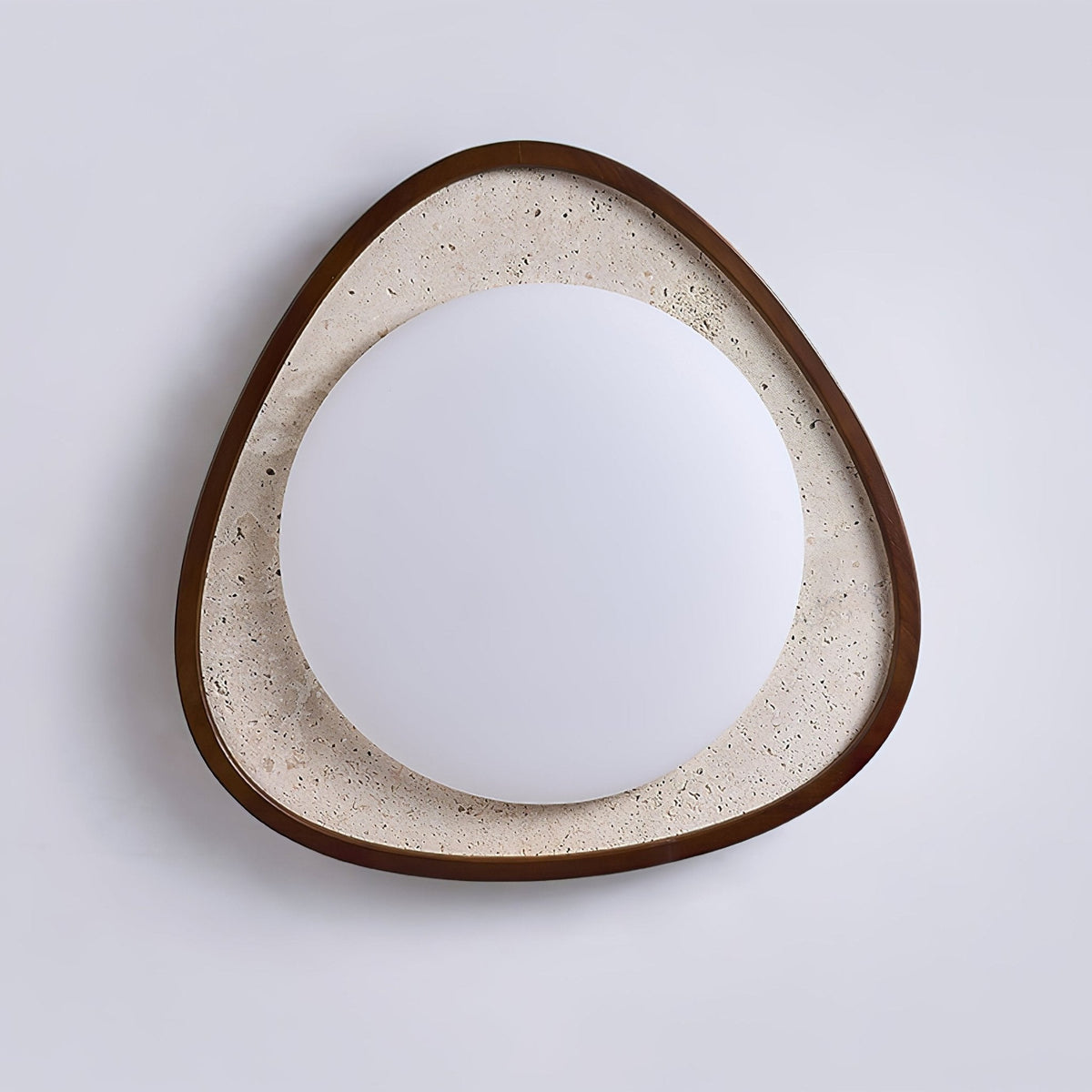 Lunaro Moonstone Travertine Ceiling Light – Modern Flush Mount LED