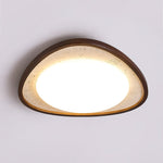 Lunaro Moonstone Travertine Ceiling Light – Modern Flush Mount LED