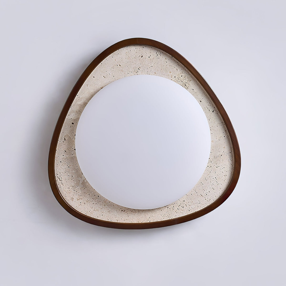 Lunaro Moonstone Travertine Ceiling Light – Modern Flush Mount LED