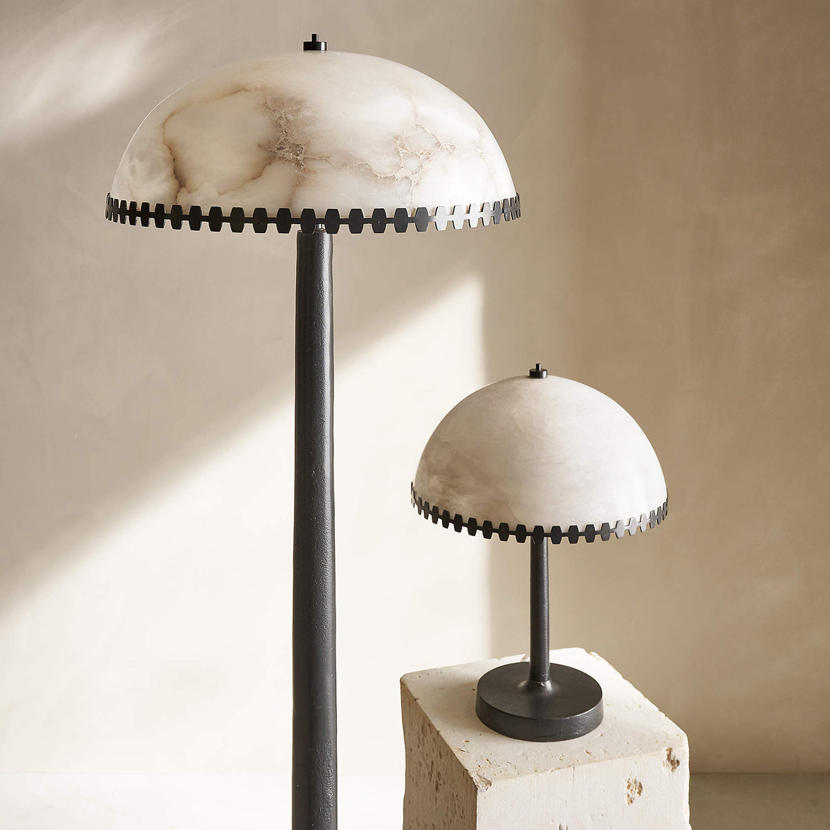 Lunarra Dome Alabaster Table Lamp – Modern Bedside & Living Room Lighting