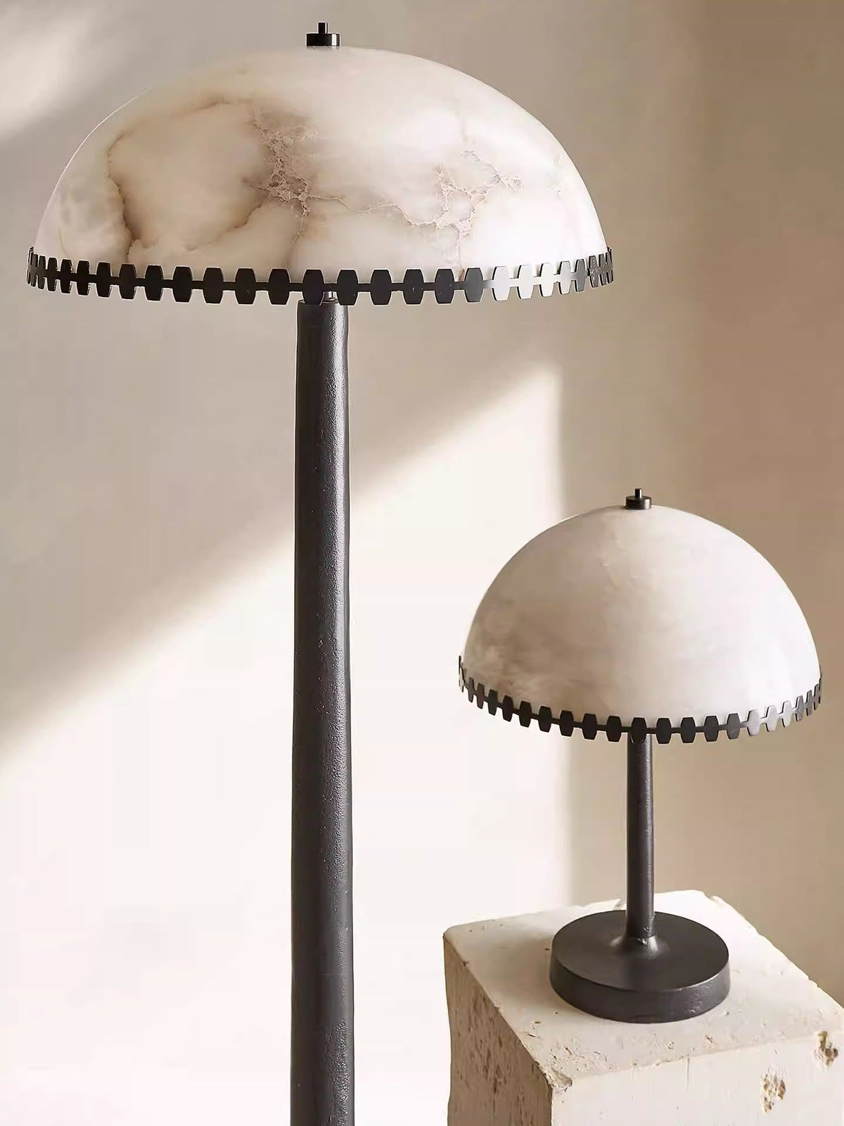 Lunarra Dome Alabaster Table Lamp – Modern Bedside & Living Room Lighting