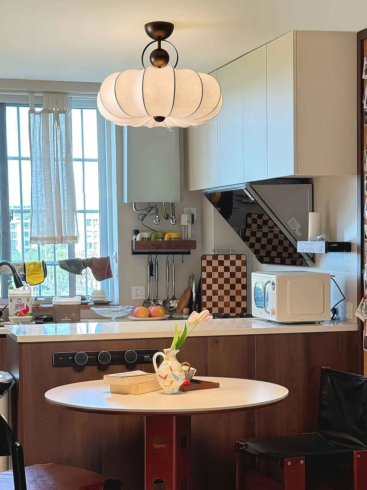 Lunelle Cloud Silk Ceiling Light – Sculptural Flush Mount for Modern Interiors