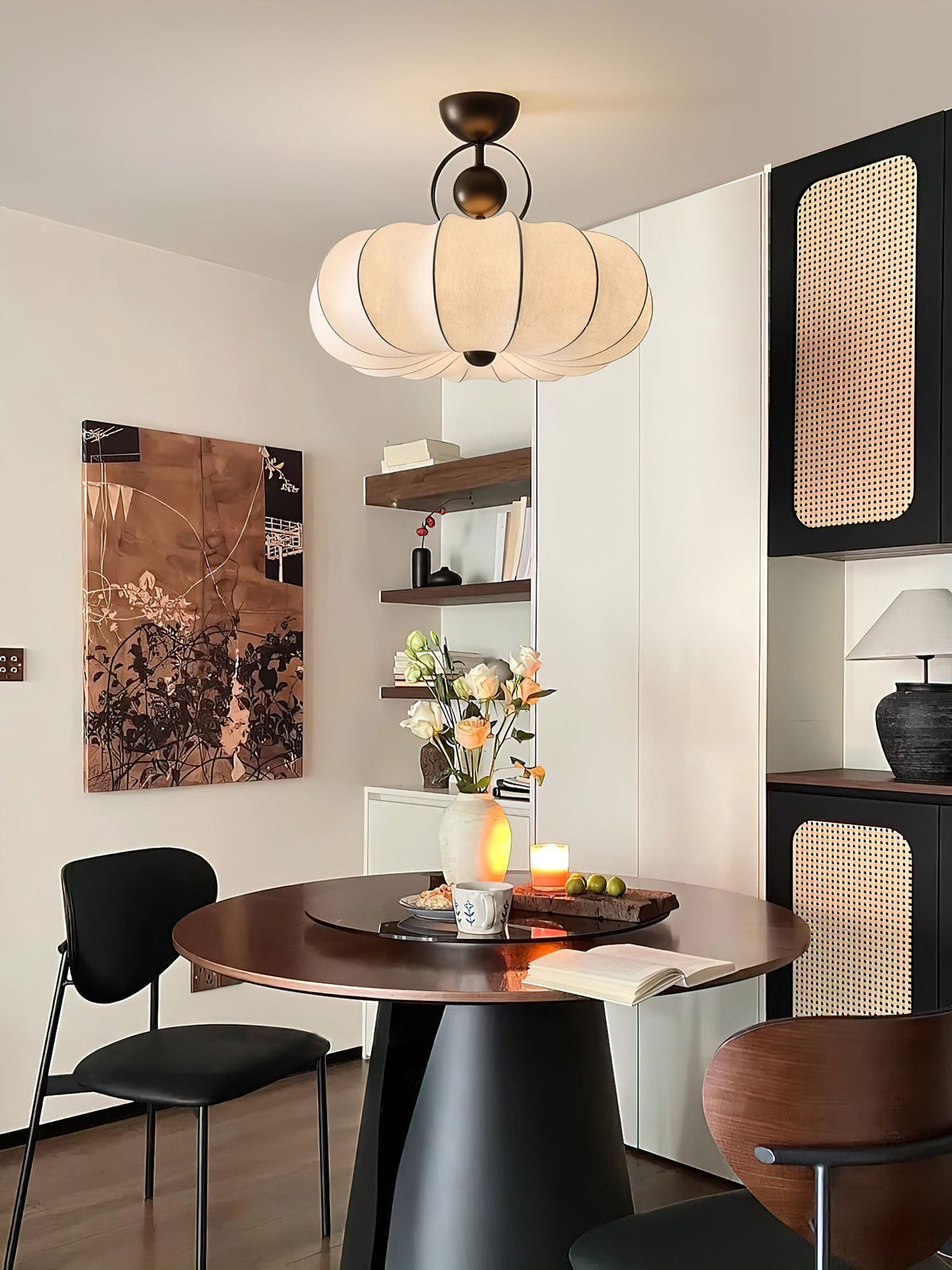 Lunelle Cloud Silk Ceiling Light – Sculptural Flush Mount for Modern Interiors