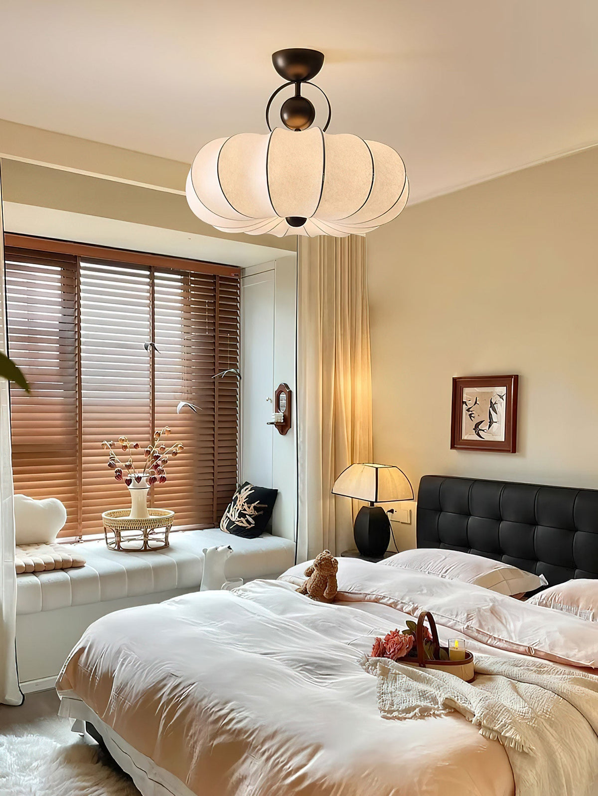 Lunelle Cloud Silk Ceiling Light – Sculptural Flush Mount for Modern Interiors