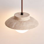 Luneva Pendant Light in Yellow Travertine | Modern Designer Hanging Lamp