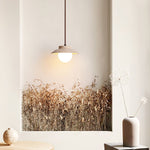 Luneva Pendant Light in Yellow Travertine | Modern Designer Hanging Lamp
