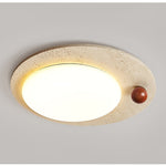 Luno Arte Travertine Ceiling Light – Modern Organic LED Flush Mount