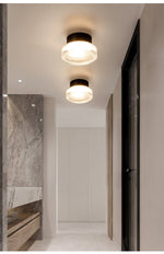Luno Ribbed Glass LED Wall Sconce in Brass for Modern Interiors