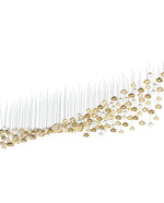 Lure Linear LED Chandelier in Gold and Clear Glass for Modern Interiors