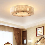 Luriel Alabaster Ceiling Light – Modern Flush Mount in Brass & Natural Stone