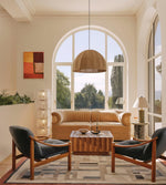 Lush Glass Tower Floor Lamp — 4.6 ft Stacked Textured Glass in Green or White
