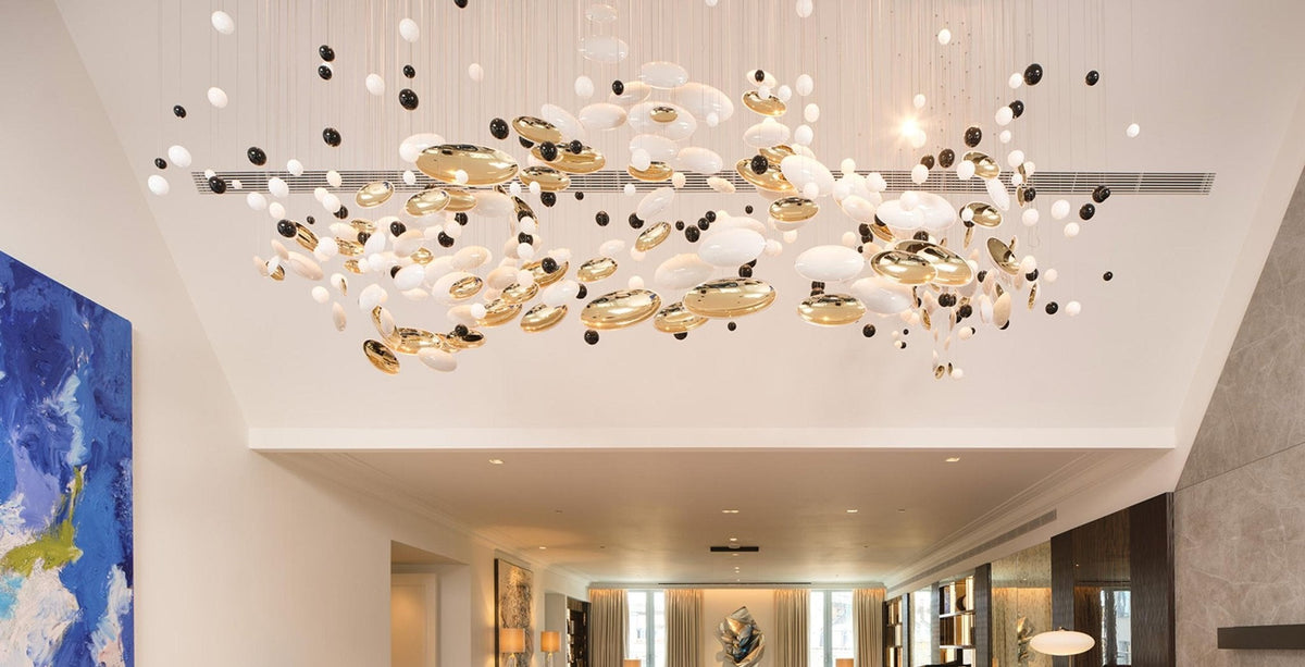 Lustre Bowl Collection Modern Crystal Glass Chandelier