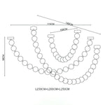 Strand Necklace Chandelier — Modern Gold & Acrylic LED Pendant Light