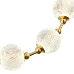 Strand Necklace Chandelier — Modern Gold & Acrylic LED Pendant Light