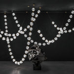 Strand Necklace Chandelier — Modern Gold & Acrylic LED Pendant Light