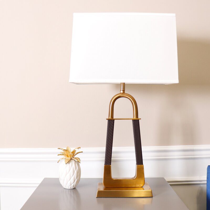 Leather Pattern Table Lamp
